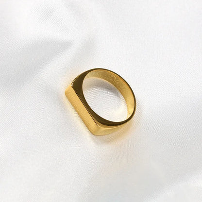 Δαχτυλίδι από ατσάλι σε χρυσό - R080