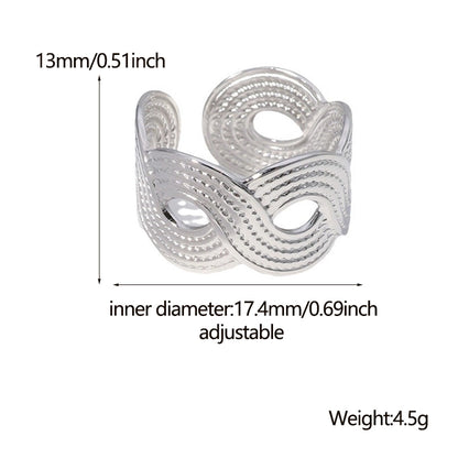 Ring of steel silver wavy-r236