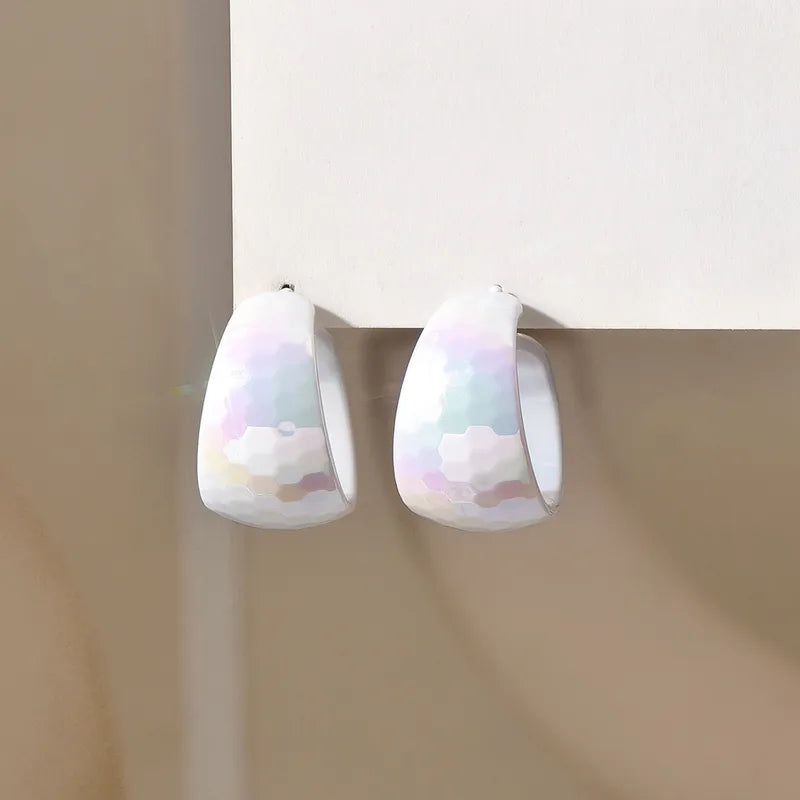 Σκουλαρίκια ακρυλικά κρίκοι- EA130