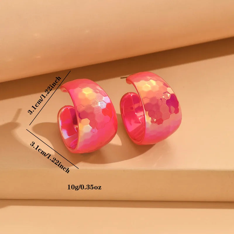 Σκουλαρίκια ακρυλικά κρίκοι- EA130