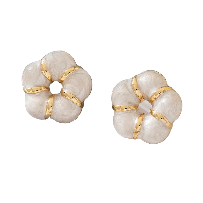 Earrings of a blue flower-ea062