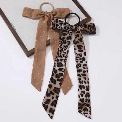 Σετ με 2 λαστιχάκια μαλλιών με κορδέλα - HA037