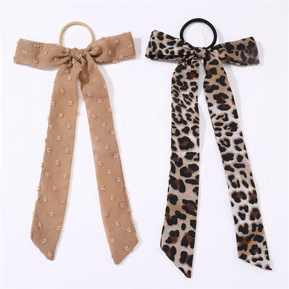 Σετ με 2 λαστιχάκια μαλλιών με κορδέλα - HA037