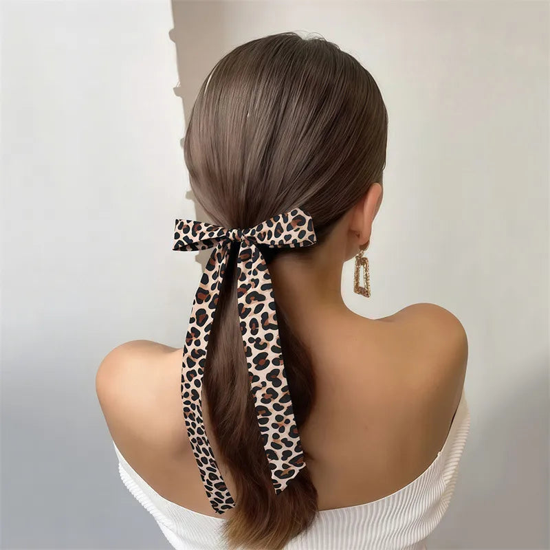 Σετ με 2 λαστιχάκια μαλλιών με κορδέλα - HA037