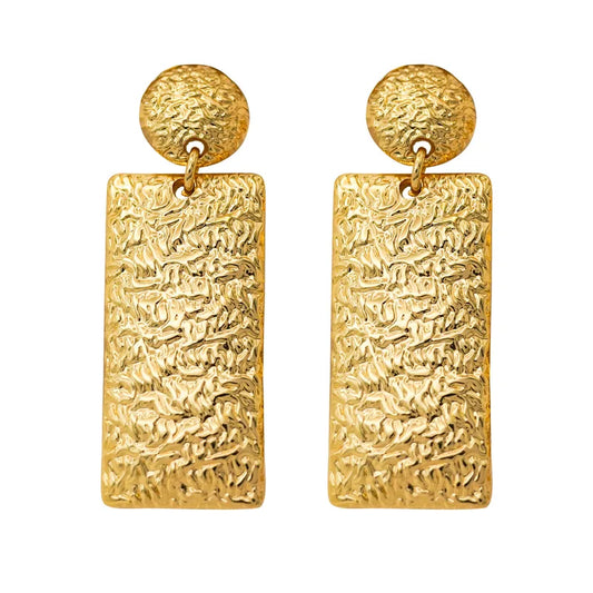 Steel shell earrings white with pearl - EA756