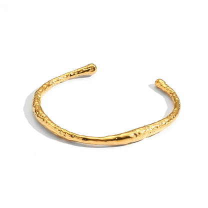 Brățară din oțel placat cu aur, texturată-BR499