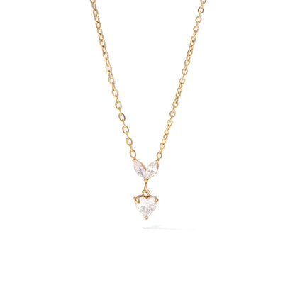 Colier din otel cu rupturi de zircon-NE003