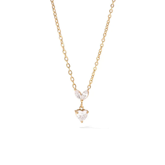 Colier din otel cu rupturi de zircon-NE003