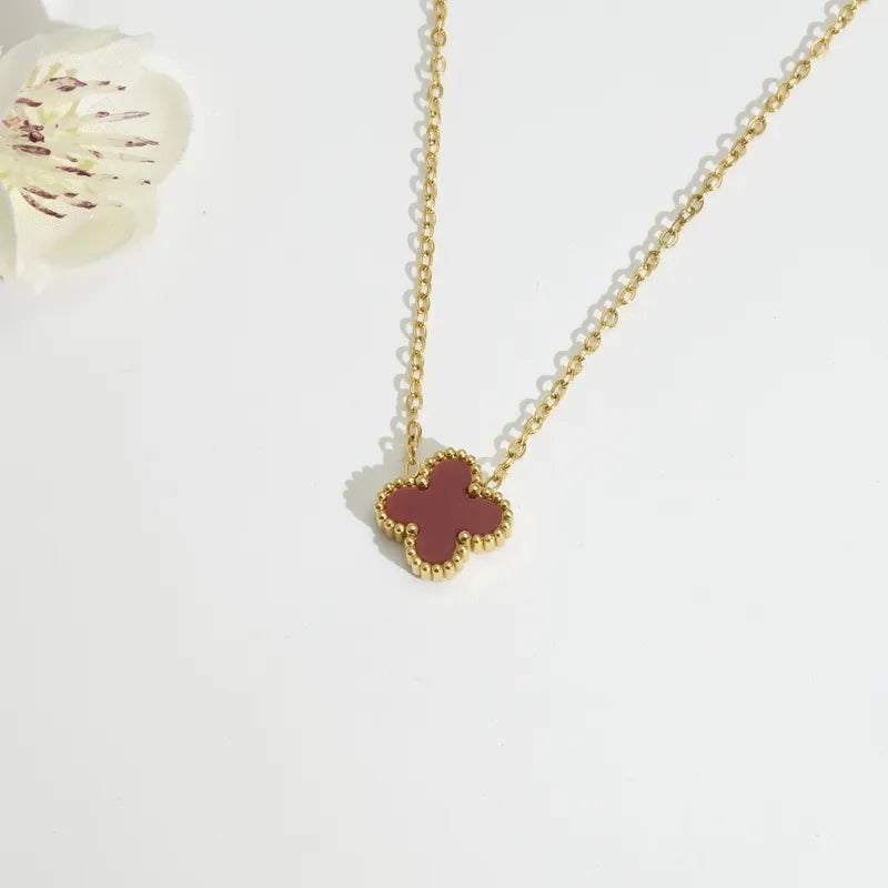 Necklace gold-plated four-colored steel in 10 colors-ne440