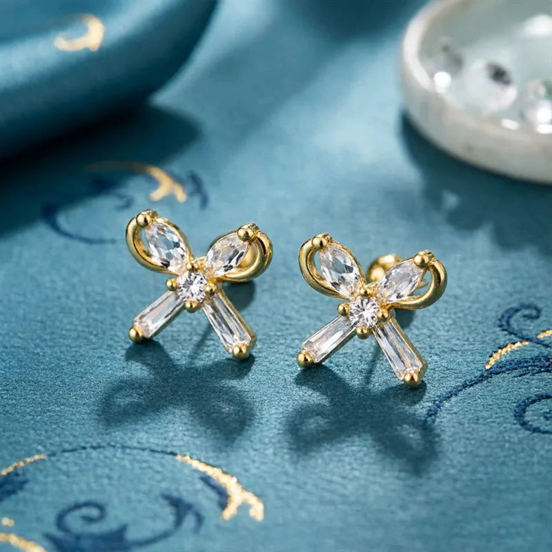 Boucles d'oreilles triple créoles acier doré- EA649