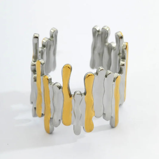 Δαχτυλίδι ατσάλινο χρυσό ασημί - w561