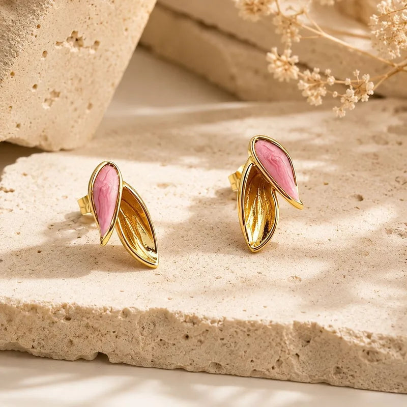 Boucles d'oreilles triple créoles acier doré- EA649