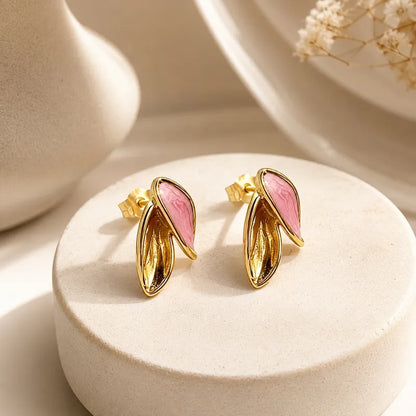 Boucles d'oreilles triple créoles acier doré- EA649