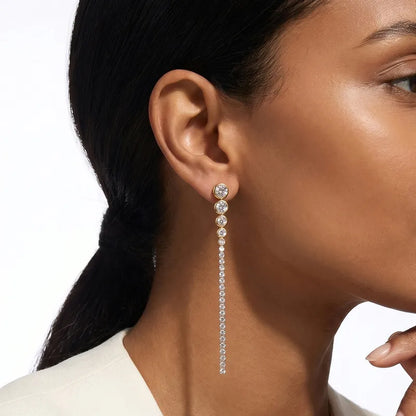 Серьги-кольца из стали и золота - EA649