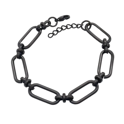 Βραχιόλι με μαύρο ατσάλι - BR480