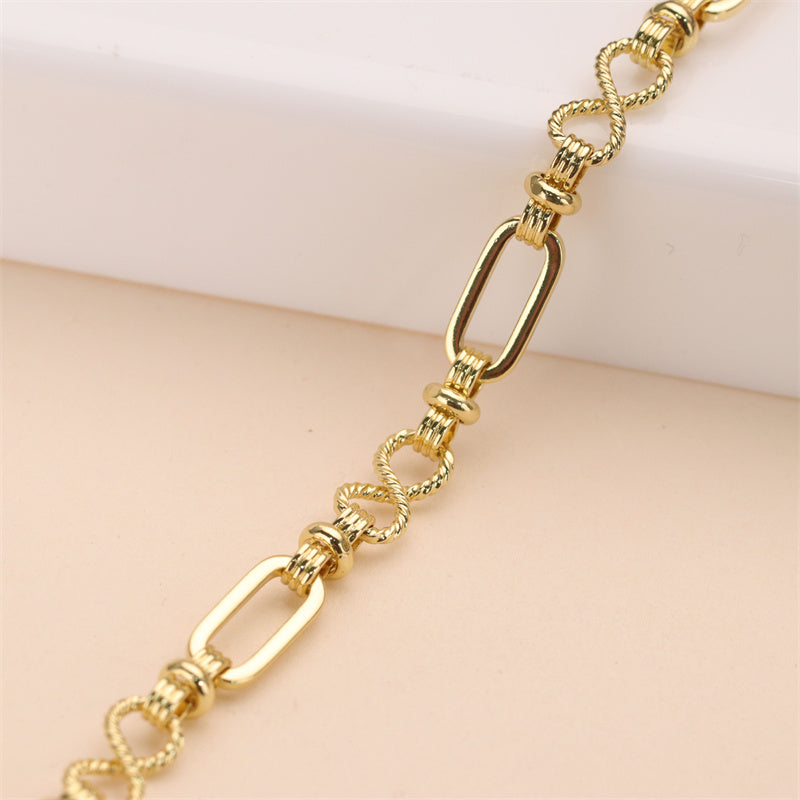 Βραχιόλι επιχρυσωμένο ατσάλι αλυσίδα-BR160