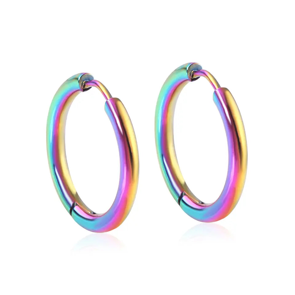 Steel rainbow hoops 1.6cm - ea329