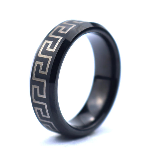 Δαχτυλίδι ατσάλινο με μαίανδρο - w266