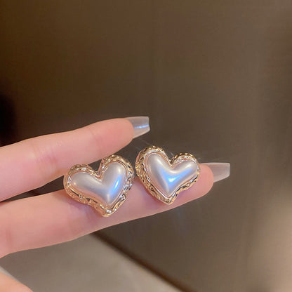 Σκουλαρίκια επιχρυσωμένο ατσάλι καρδιά-EA624