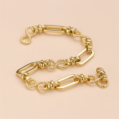 Βραχιόλι επιχρυσωμένο ατσάλι αλυσίδα-BR160