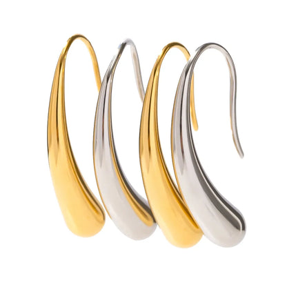 Σκουλαρίκια σε σχήμα γάντζου χρυσό-EA304