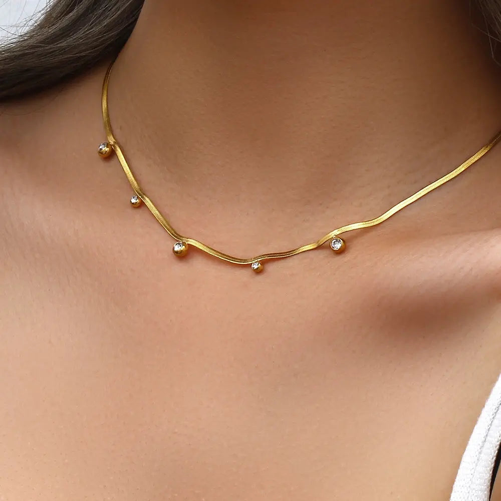 Steel necklace - w247