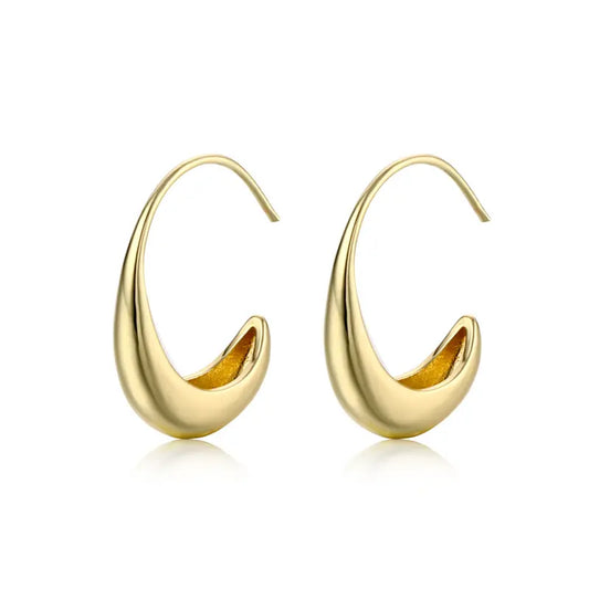 Gold brass earrings - ea249