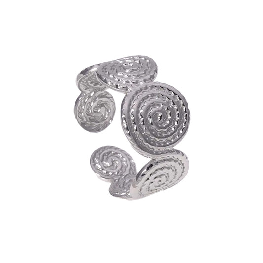 Anello a spirale in argento, design aperto-R235