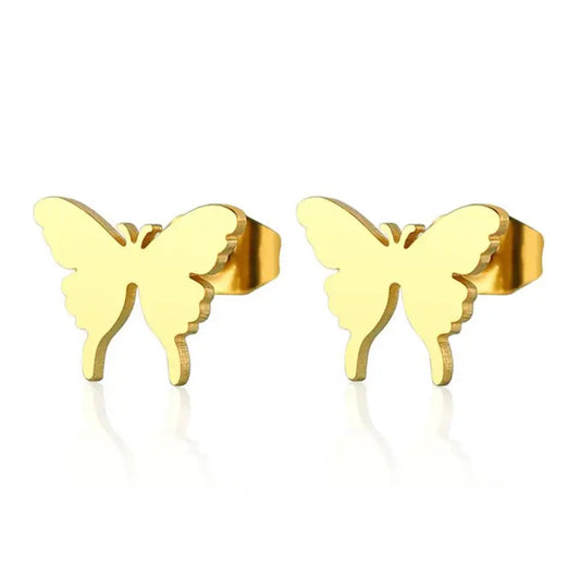 Steel butterfly earrings - w296