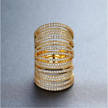 Δαχτυλίδι 3.8cm χρυσό με zircon - R146