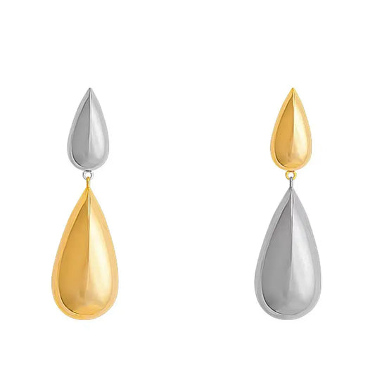 Earrings pendant gold and silver - ea323