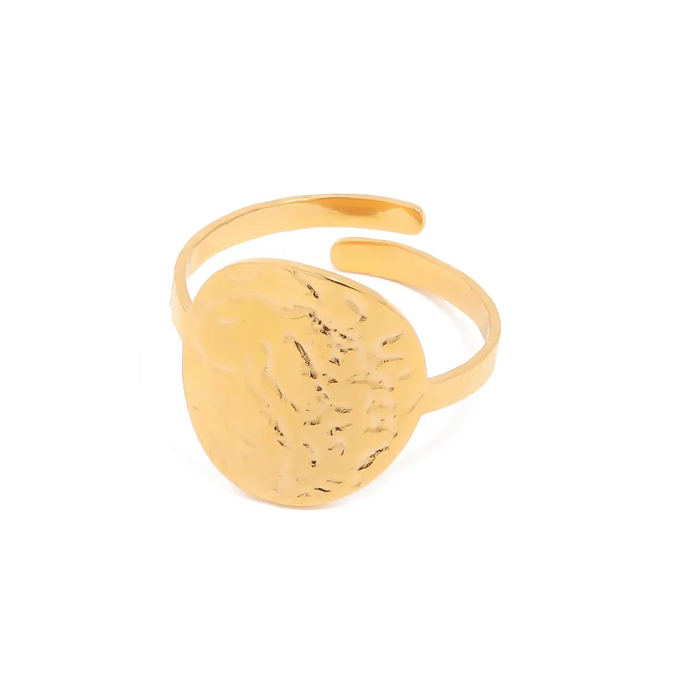 Steel gold ring - R192