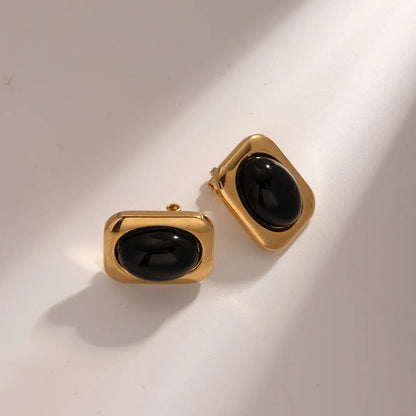 Σκουλαρίκια χρυσά με πετρά για μη τρυπημένα αυτιά-EA522