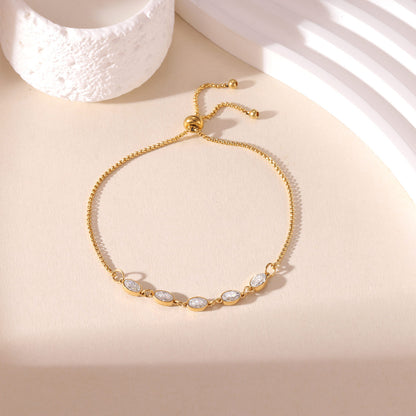 Βραχιόλι επιχρυσωμένο ατσάλι με zircon-BR241