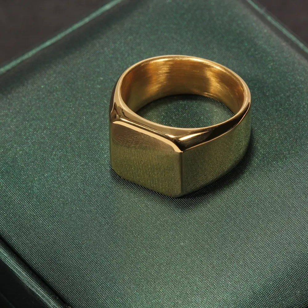 Δαχτυλίδι ατσάλι χρυσό αντρικό-R251