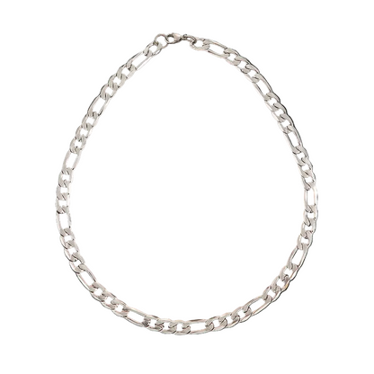 Κολιέ ατσάλι φαρδιά αλυσίδα-NE435