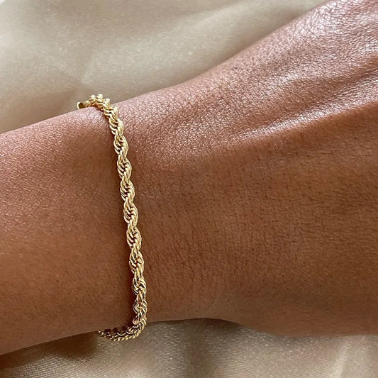 Βραχιόλι χρυσό ατσάλı αλυσίδα -BR326