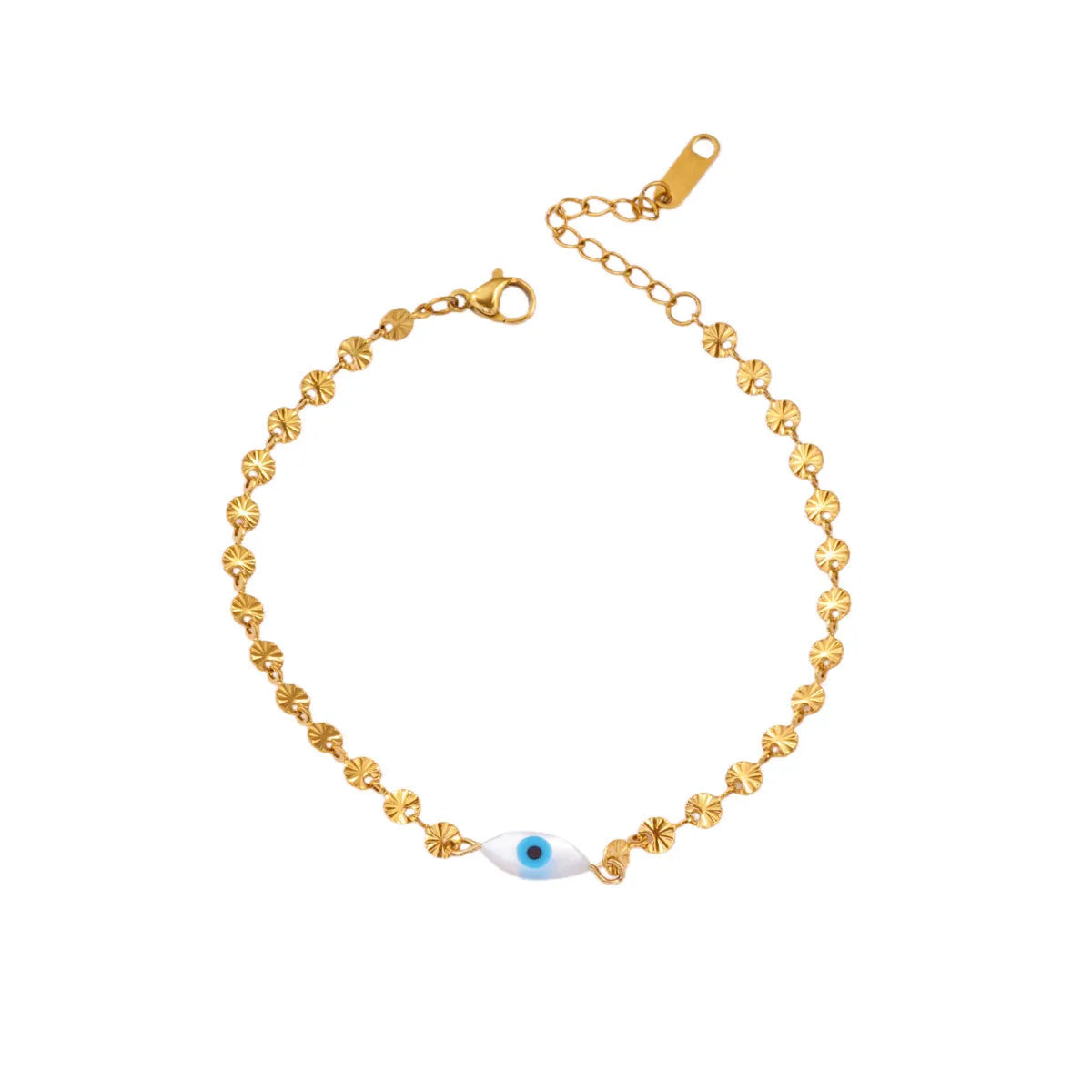 Bratara din otel placat cu aur cu ochi-BR297