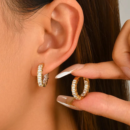Pendientes estrella de mar de acero con piedras azules- EA681