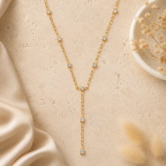 Collana con perle blu e stella marina in acciaio - NE449