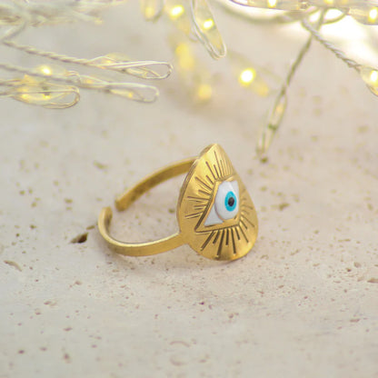 Ring Gold Plot with Blue-R009 Eye