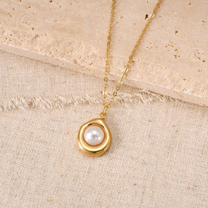 Σετ κοσμημάτων επιχρυσωμένο ατσάλι με πέρλες-SET062