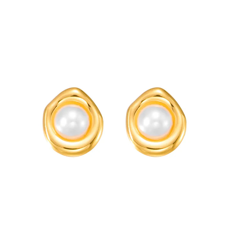 Σετ κοσμημάτων επιχρυσωμένο ατσάλι με πέρλες-SET062