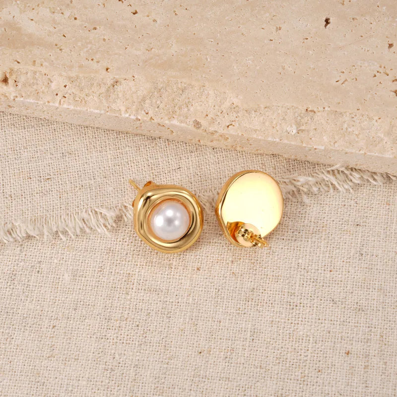 Σετ κοσμημάτων επιχρυσωμένο ατσάλι με πέρλες-SET062