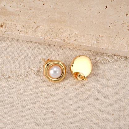 Σετ κοσμημάτων επιχρυσωμένο ατσάλι με πέρλες-SET062