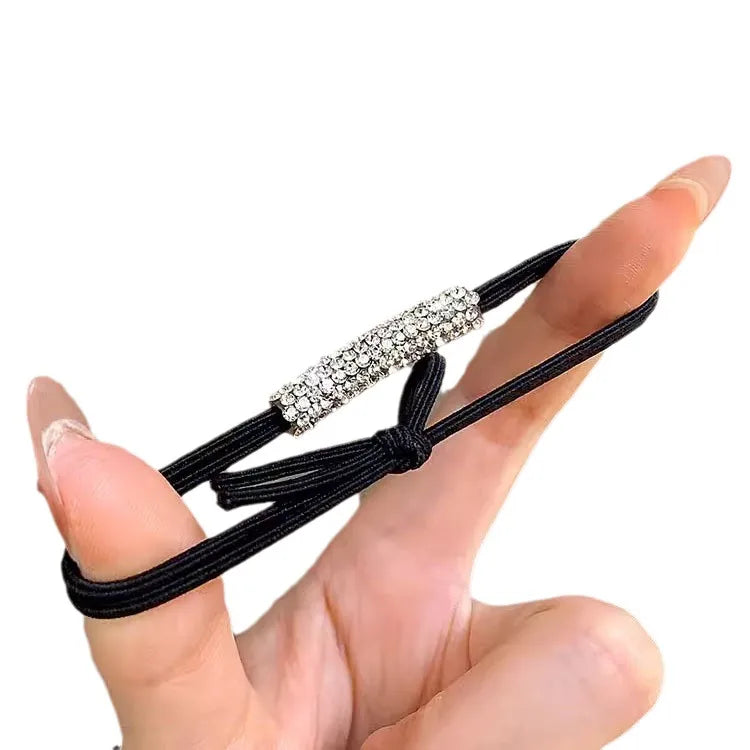 Λαστιχάκι μαύρο με στρας - ha032