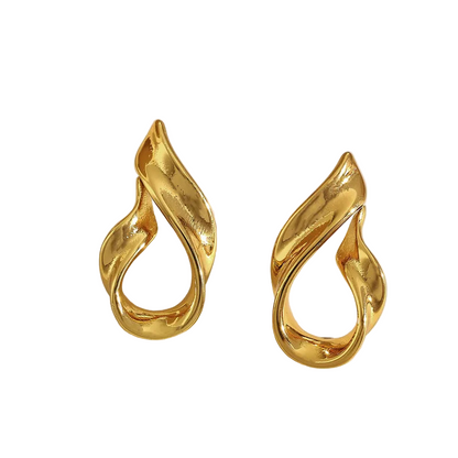 Earrings of Golden Steel -EA130