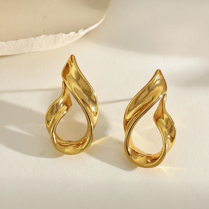 Earrings of Golden Steel -EA130