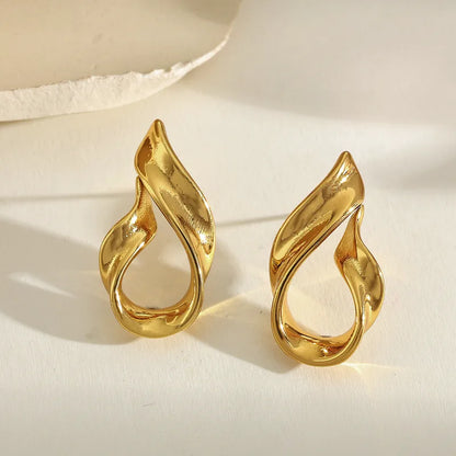 Earrings of Golden Steel -EA130
