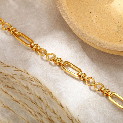 Βραχιόλι επιχρυσωμένο ατσάλι αλυσίδα-BR160